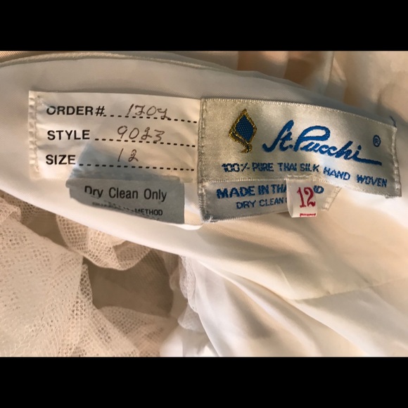 Vintage St. Pucchi Ivory Lace Wedding Dress Gown Rare 0-4 - Picture 8 of 8